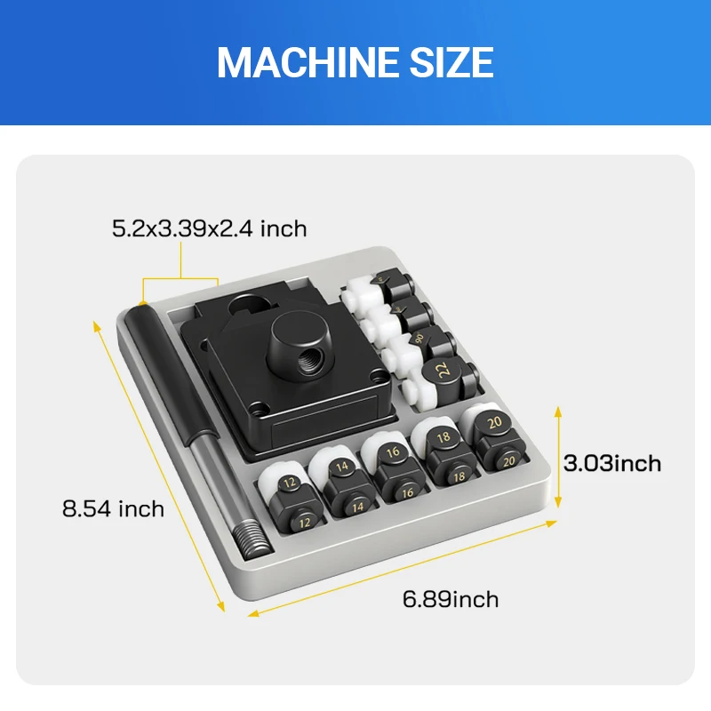 Triangle six-diameter circular bending tool, which can be fixed to the workbench and fixed with screws, for making jewelry