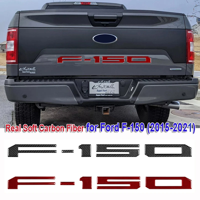 

Декоративная наклейка из углеродного волокна для автомобиля Ford F-150, пикап, логотип Raptor F150 2015-2021, стильная наклейка с буквами заднего багажника