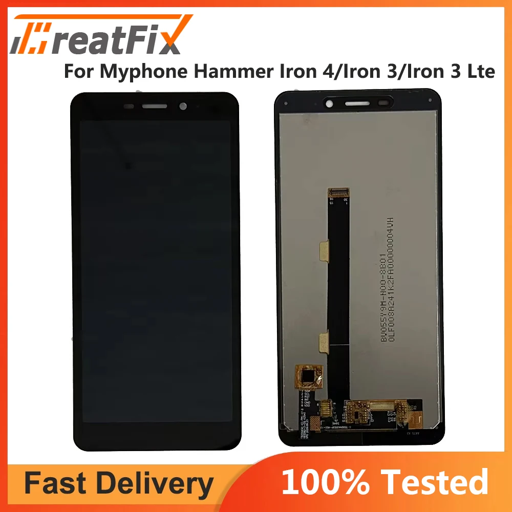 

New Tested myPhone Hammer Iron 3 Lcd display Glass Assembly Touch Screen for myPhone Hammer Iron 3 LTE Iron 4 LCD