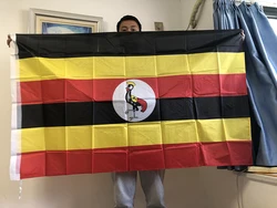 Bandera de Uganda SKY de poliéster colgante para exterior e interior