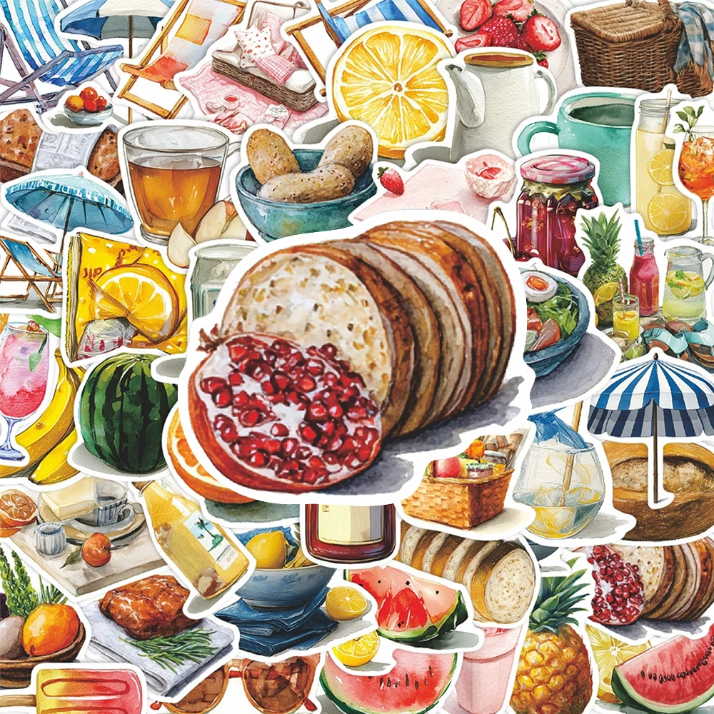 

10/30/50/100pcs Mediterranean Aesthetic Cartoon Stickers Funny Graffiti Decals DIY Stationery Phone Luggage Decoration Sticker