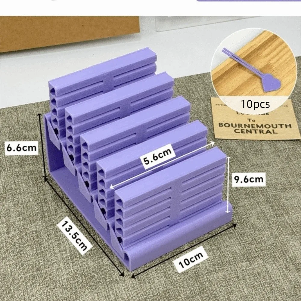 Colorful Nail Foils Storage Box 10 Grid Durable Foil Sticker Storage Case Portable Nail Transfer Paper Organizer Nail Art Studio