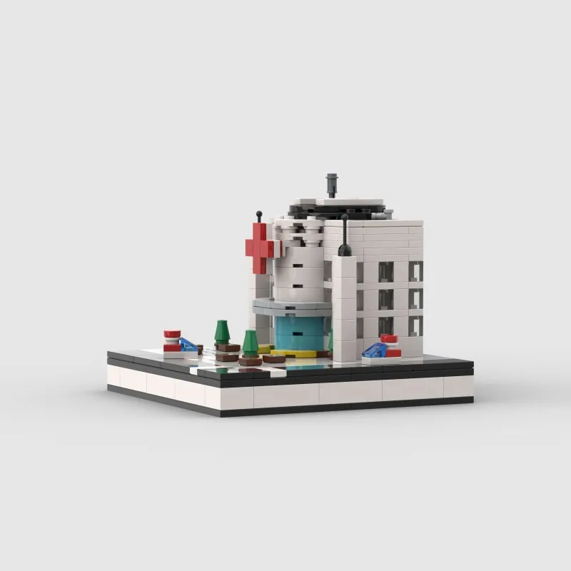 Moc de construção de quebra-cabeça infantil compatível com brinquedos de bloco de construção de modelo de hospital da cidade LEGO