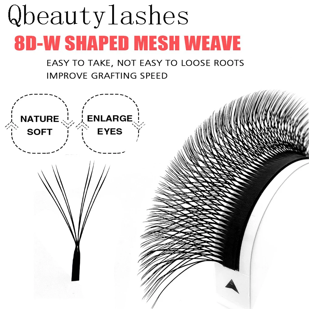 

Qbeautylashes 4D 8D W Shaped Lashes YY Soft Premade Volume Fans Individual False Eyelash Extension tools