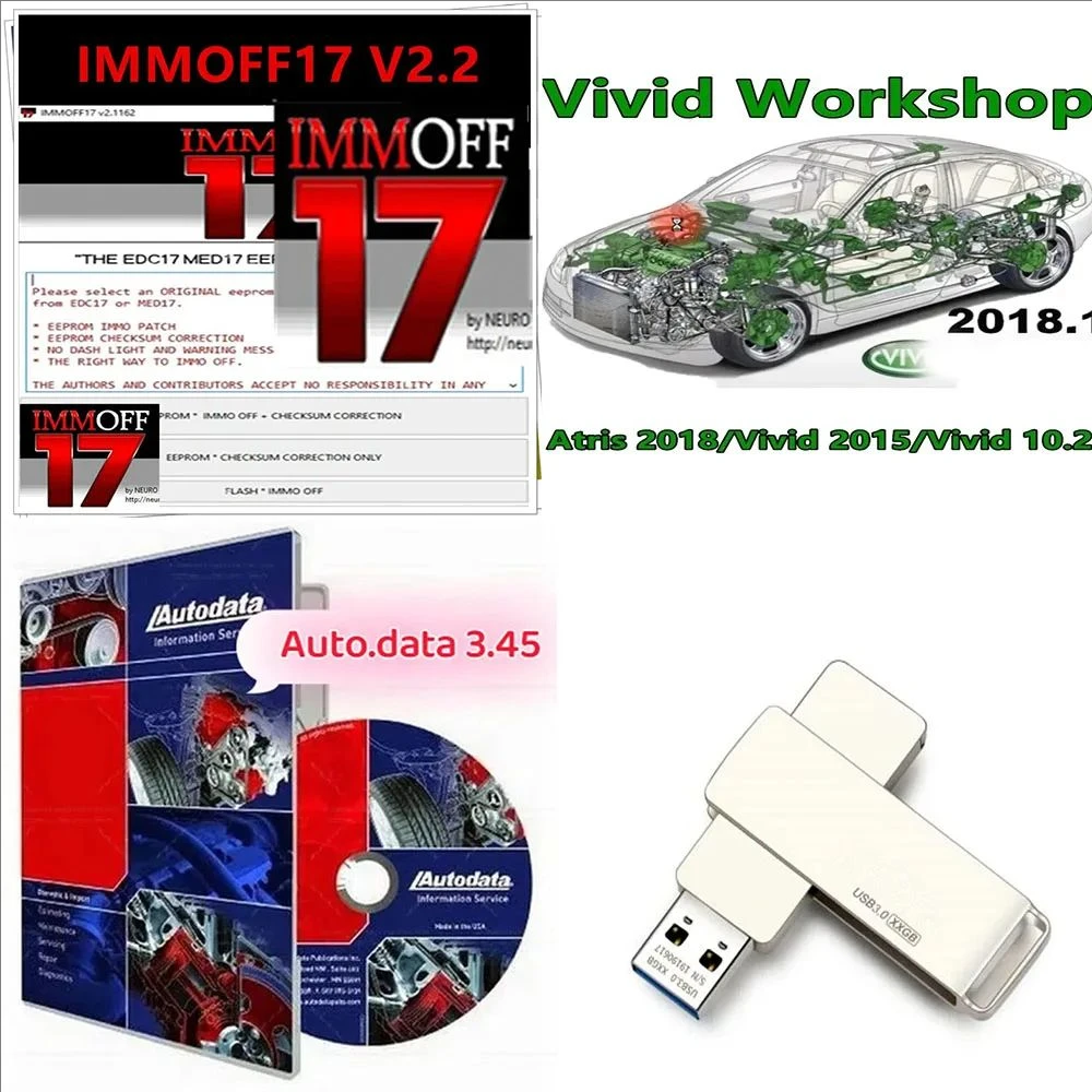 

Car Software EDC17 + IMMOFF17 with keygen repair software + Vivid 2018 Workshop DATA 2018 Atris-Technik+Autodata 3.45 software