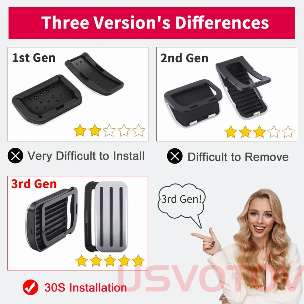 테슬라 모델 3 Y 주니퍼 2026 2025 풋 페달 패드 논슬립 가속 브레이크 레스트 퍼포먼스 알루미늄 매트 자동차 액세서리 썸네일 4