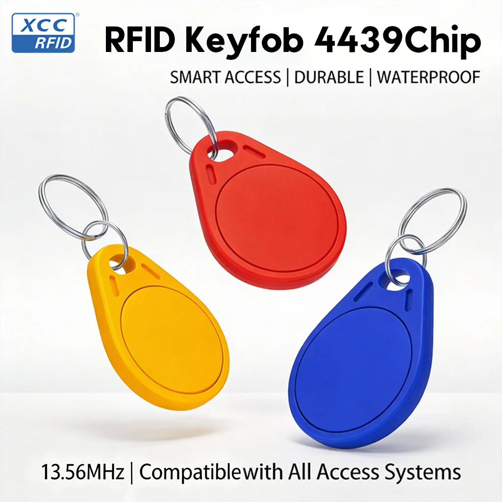 13.56MHz RFID Writable Rewritable Smart Key Fobs, Clone IC Key Fob Tags Blank Smart Card Key for Entry Access Control System
