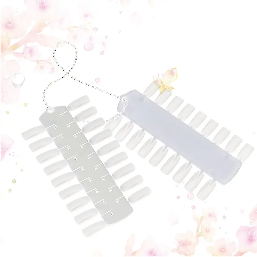 

2Pcs Nail Art Display Boards Double-Sided 36 Color Nail Polish Display Wheel Practice Tool Professional Personal Use
