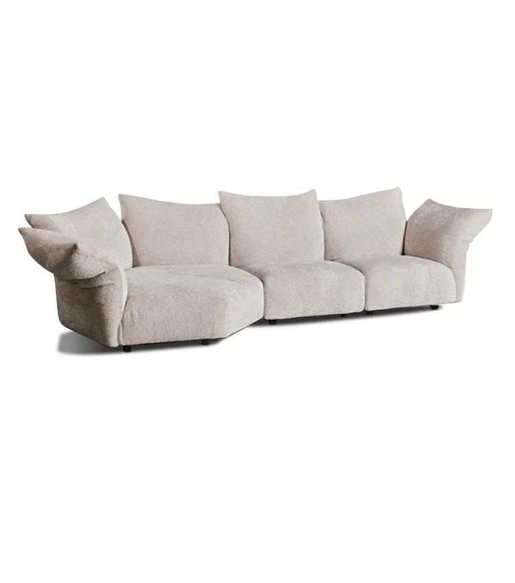 Petal fabric sofa down shaped corner