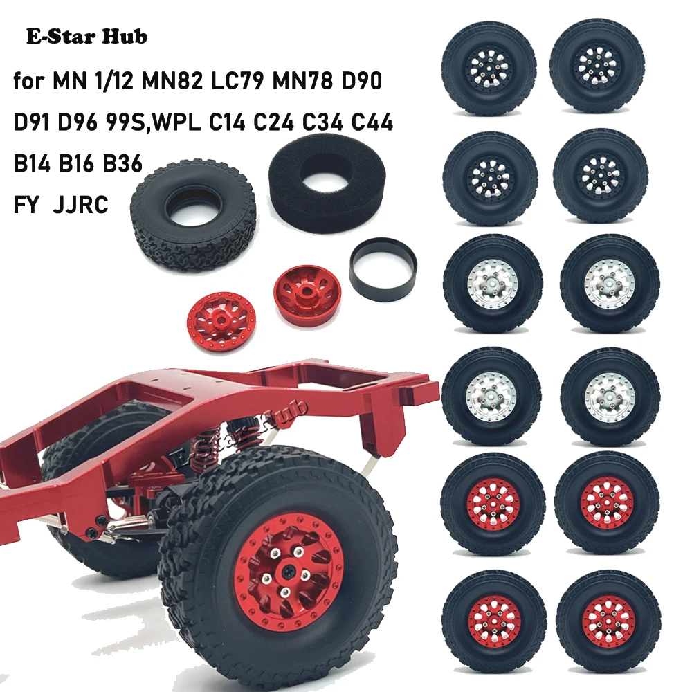 

4WD 6WD Tire Clamp Wheels For WPL 1/16 MN 1/12 JJRC Feiyu Accessories Upgrade Parts Rc Model Crawler Car Truck BUGGY