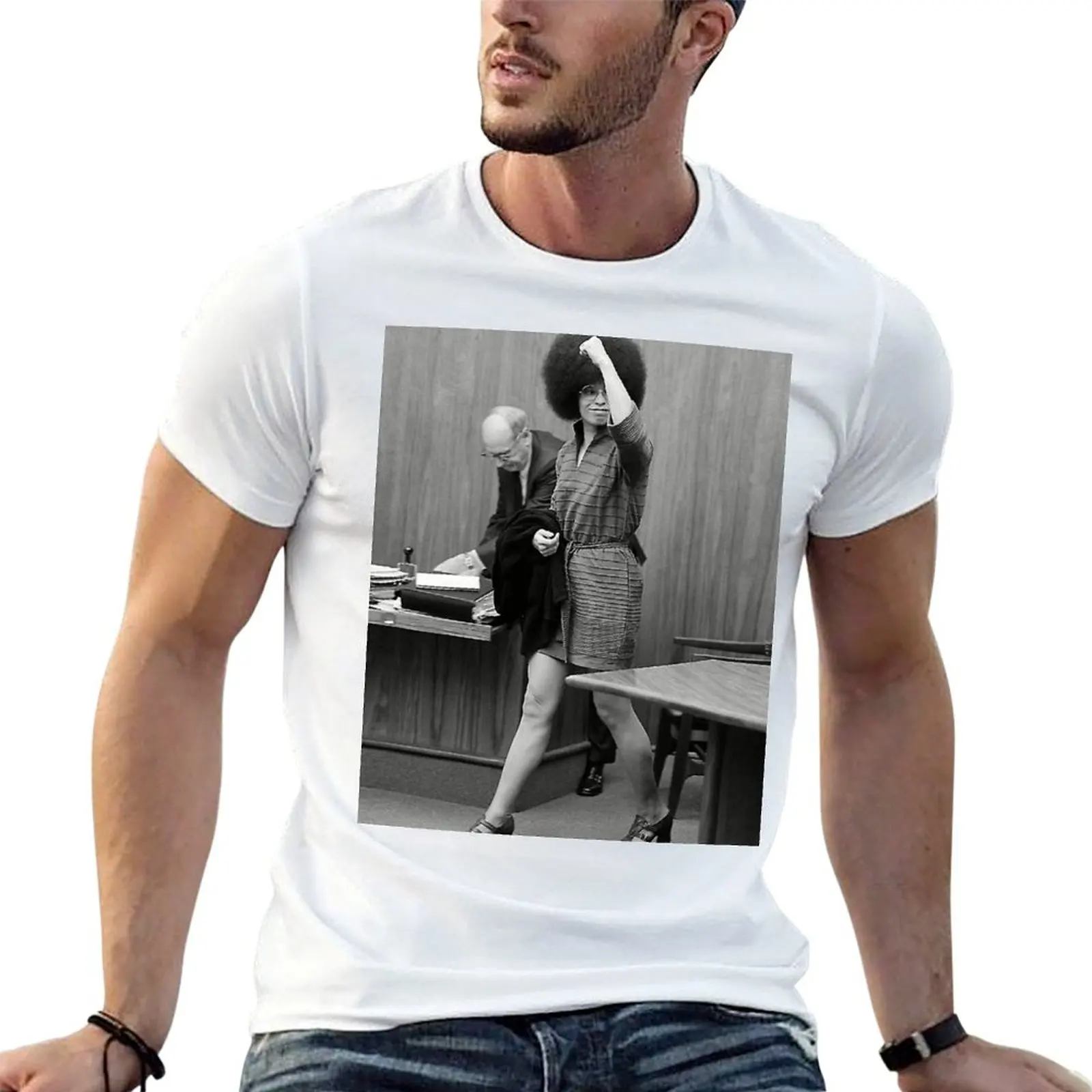 

ANGELA DAVIS T-Shirt man t shirt graphic t shirts for man cotton T-Shirt