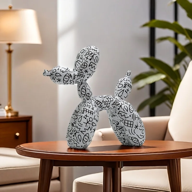 

Chic Balloon Dog Sculpture-Abstract Resin Art Figurine for Home Decor,Animal Statues, Room Decor,for Christmas,halloween decor