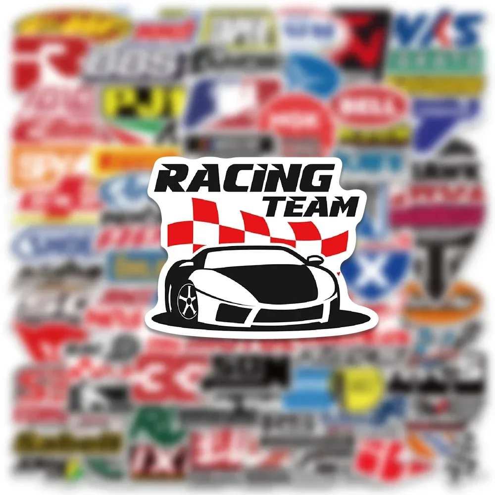 100PCS JDM Brand Retrofit Racing Car Stickers Laptop Guitar Luggage Bike Skateboard Waterproof Graffiti Sticker Decal Kid Toy