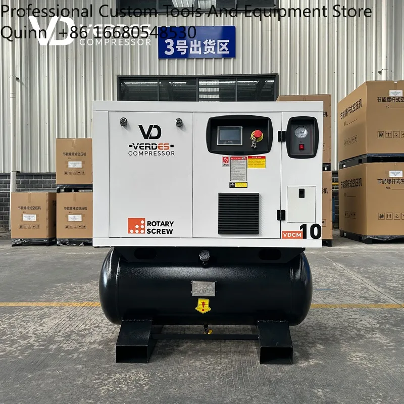 GCVERDES Industrial 4-in-1 Rotary Screw Air Compressor with Air Dryer 8 10 16 20 Bar 300L 500L Rotery All-in-One Screw Compresso