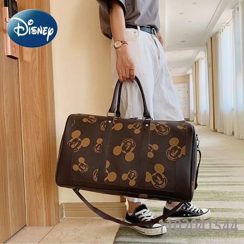 Disney-bolso de viaje de Mickey Mouse para mujer y hombre, bolsa de equipaje Unisex de gran capacidad, de diseñador de lujo, para gimnasio, a la moda