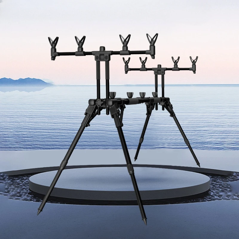 Far-cast fishing stand battery folding rod throwing pole sea pole stand can be equipped with alarm.