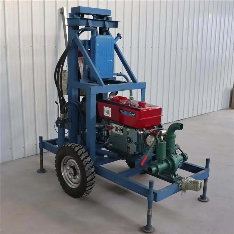 Low Price Portable Diesel Hydraulic Small Water Well Drilling Rig Machine made in China