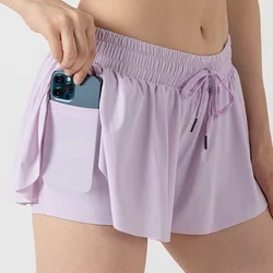 Sport Tennis Dress Short Lining Loose Golf Skirt Yoga Running Fitness Pant with Pocket Women Gym Wear Female Workout Clothes XL