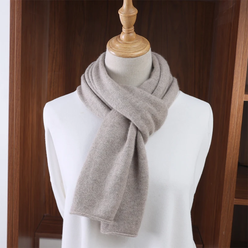 

2025 New Knitting Scarf Solid Color Thickened Warm Women Scarf Cold Weather Thermal Neck Wrap Casual Outfit Scarf