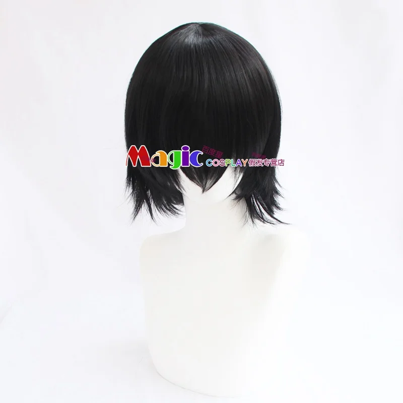 Vampire Mavis Cosplay Wig Short Black Bob Heat Resistant Synthetic Hair Halloween Party