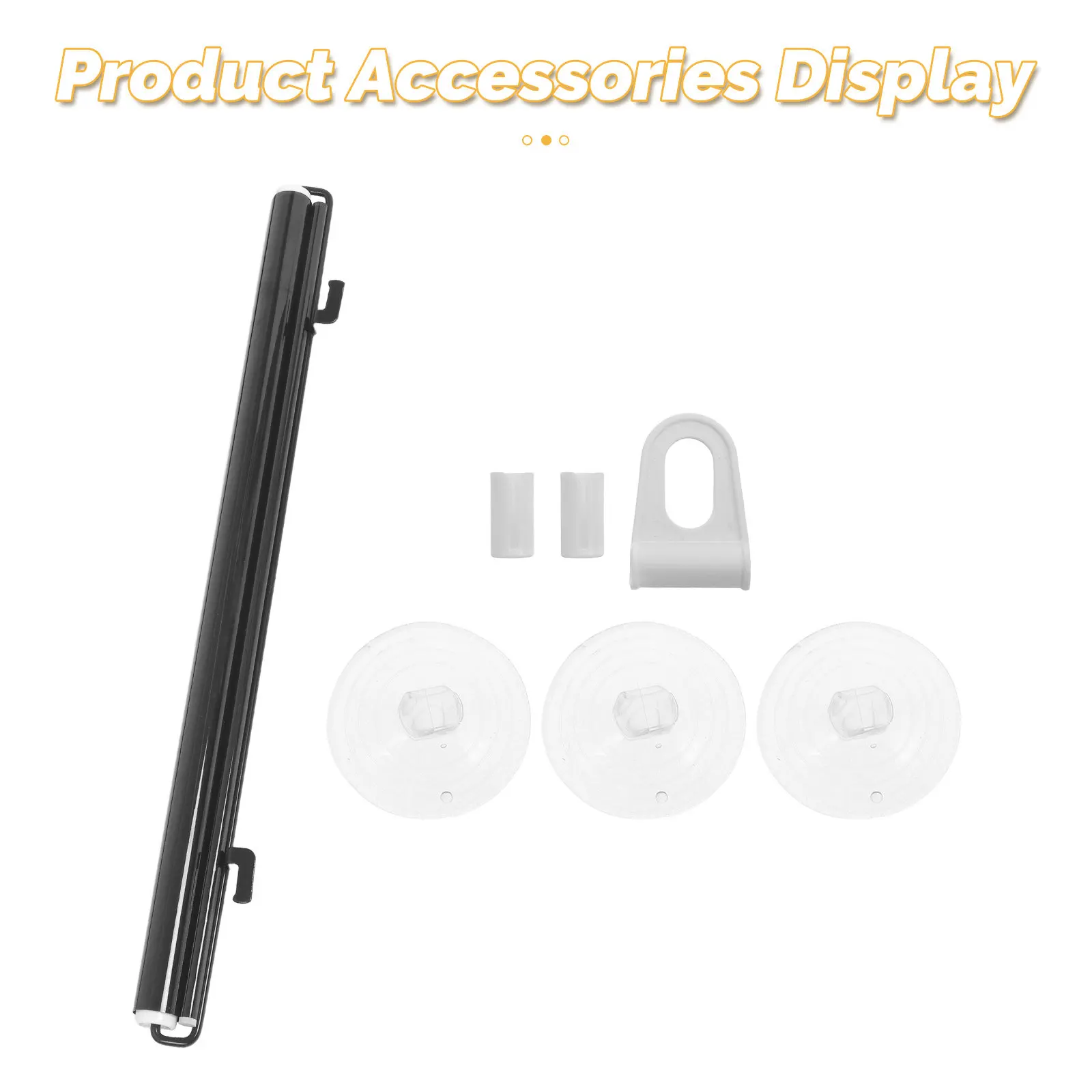 Temporary Blackout Roller Shade Suction Cup Window Blind No Drill Sunshade Curtain Home Office Car 51.18x16.54 Inches Portable view 6
