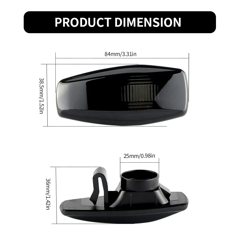 2PCS Side Fender Marker Light Shell, No Bulb, Compatible with Hyundai Tucson Terracan Coupe Trajet Matrix Accent & KIA Sportage