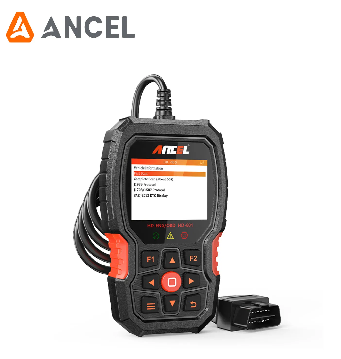 

ANCEL HD601 Heavy Duty Truck OBD2 Diagnostic Tool All System OBD2 Scanner Car Check Engine Code Reader with Reset DPF ABS