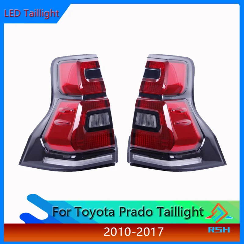 

For Toyota New Prado Taillight Assembly 2010-2017 Modified LED Driving Light Brake Light Streamer Turn Signal Fog Rear Lamp