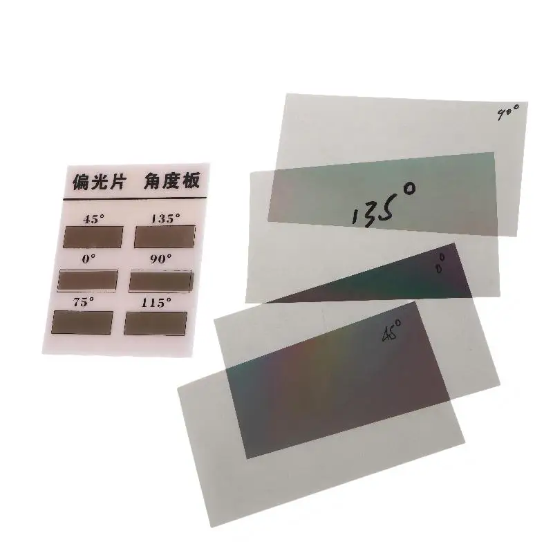 【L】0 45 90 135 Degree Multi Angle Polarizer Sheet Replacement Film LCD Polarizer Test Panel For Monitor Screen Repair Testing