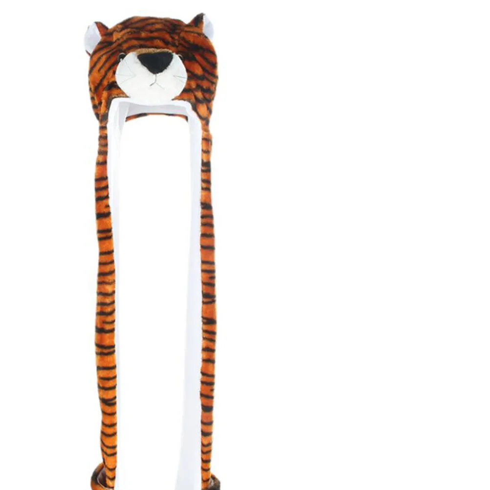 

Cute Tiger Ear Hat Kids Animal Shape Hats Warm Winter Cap Ear Protector Cold Protection Bonnet Thick Material For Ski Cycling