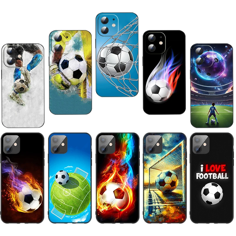 

Y6 Love Soccer Football art Soft Silicone Case for Redmi Note 9 9T 9S 10 10S 11 11S 4G 5G Pro Max Caver