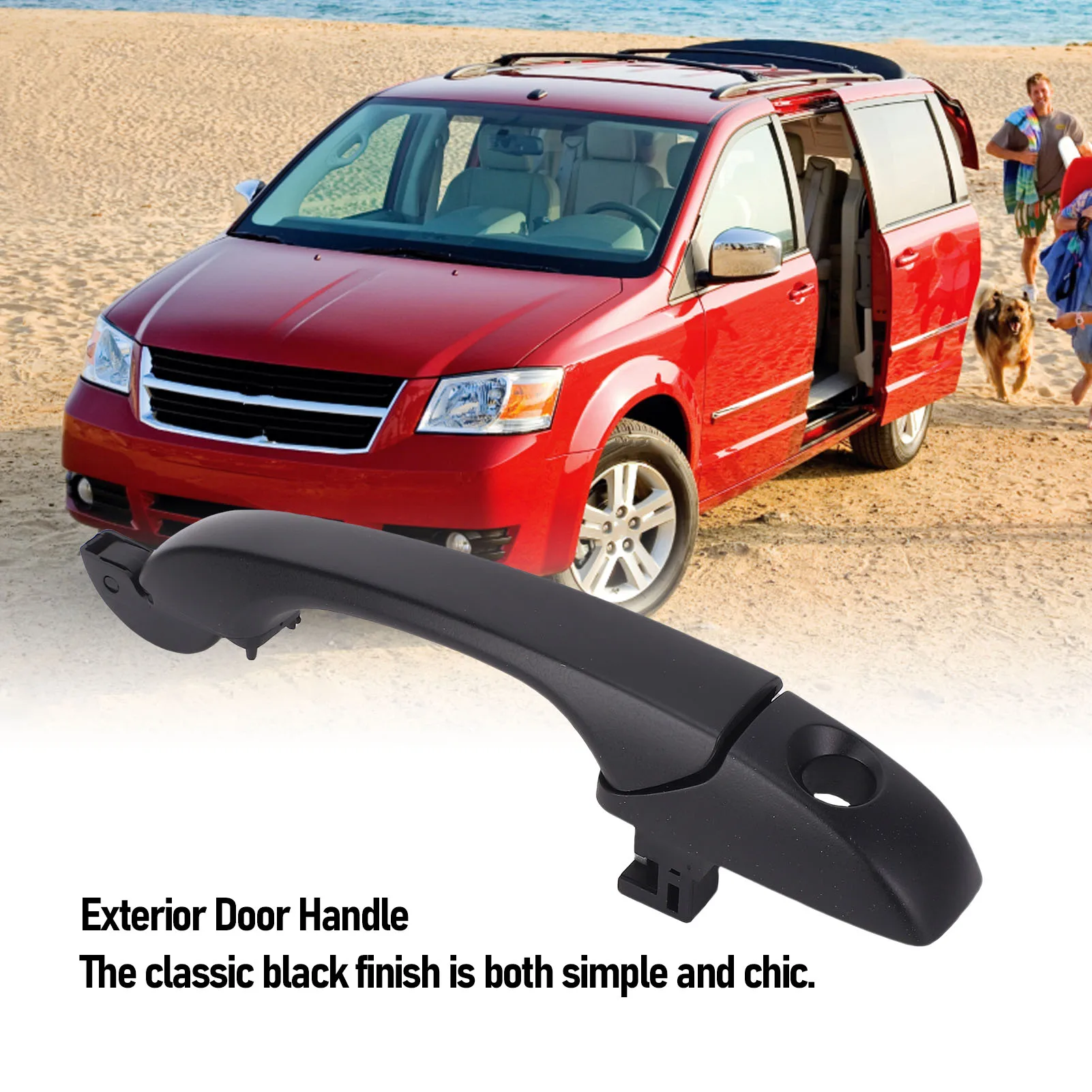 Exterior Door Handle Comfortable Touch Stylish High Strength Colorfast Outer Door Handle for Town Country Limited Platinum