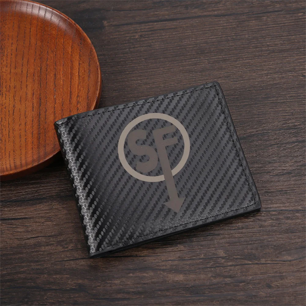 SF symbol inside circle with down arrow Men's Wallets Simple Business Modern Stylish Printing Design Gifts For Father Boyfriend
