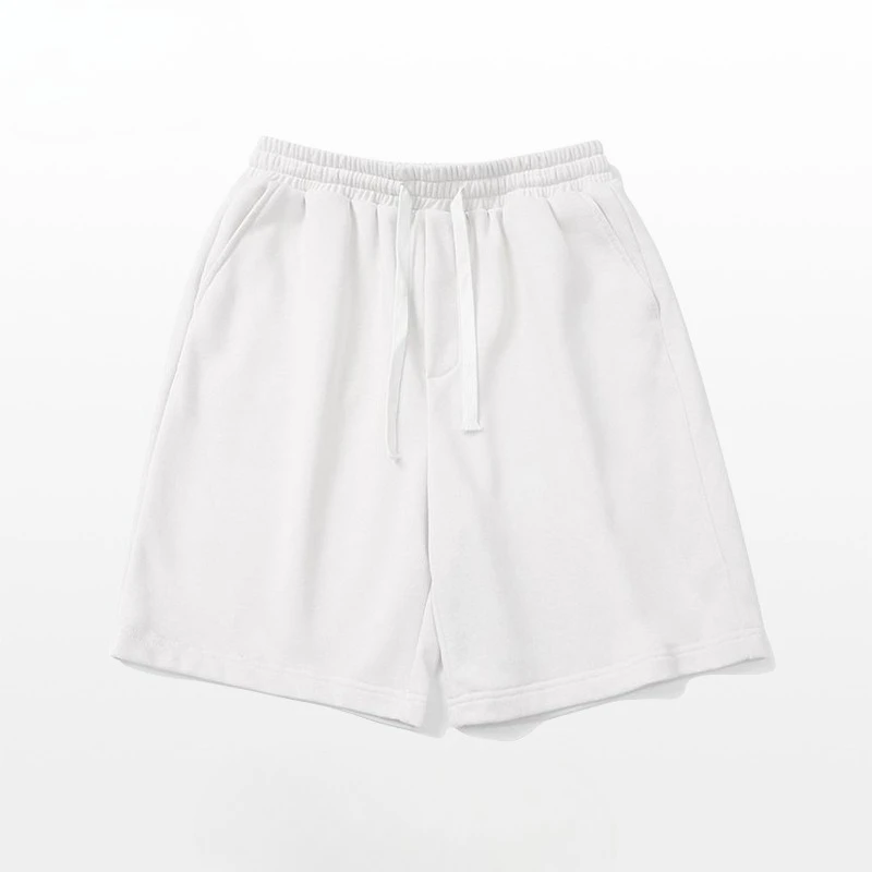 Повседневные однотонные шорты в американском стиле для мужчин, летняя модная уличная одежда, универсальные модные спортивные брюки с пятью карманами на шнурке