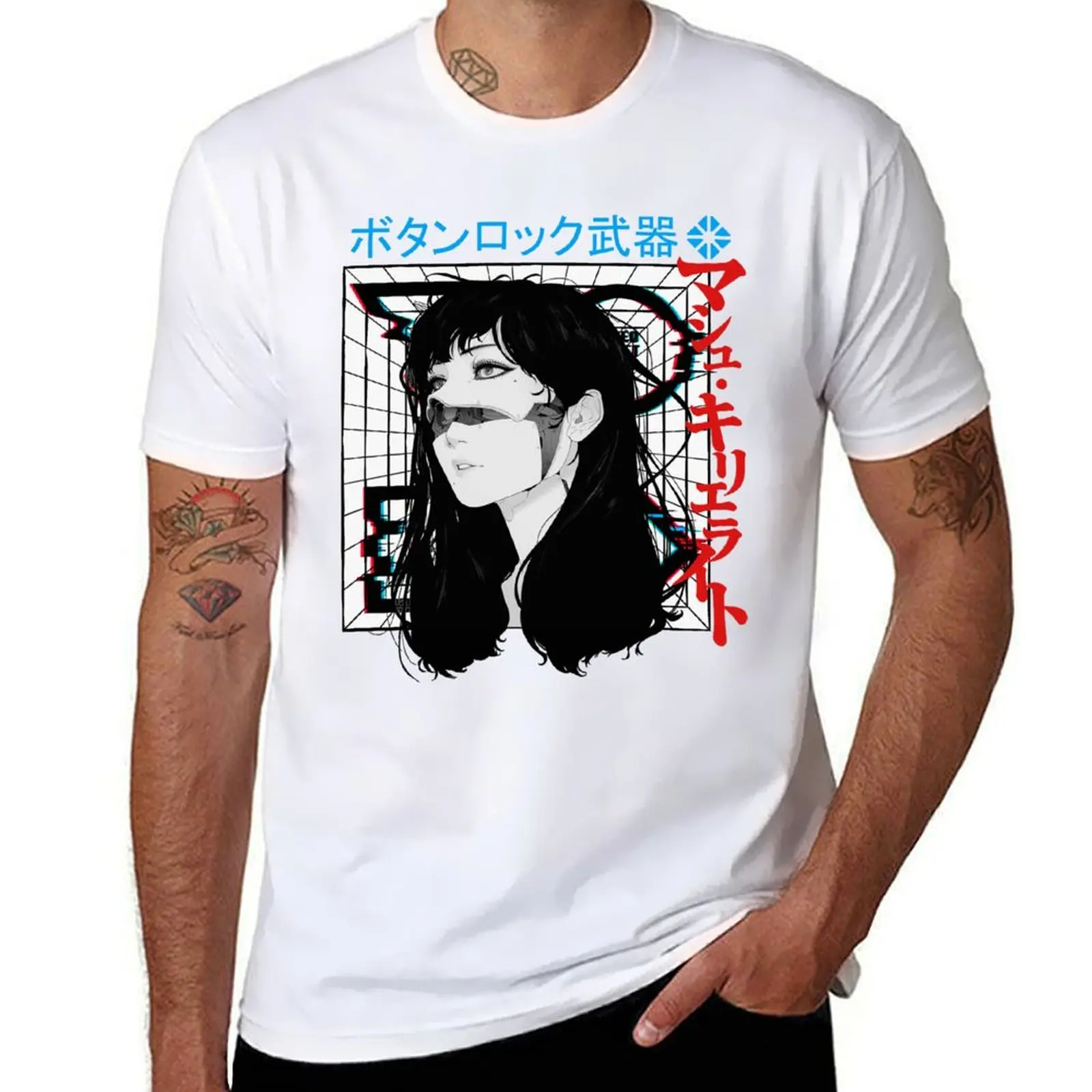 

Cyberpunk Cyborg Girl Vaporwave Urban Style T-Shirt funny t shirts dark humor t shirts designer T-Shirt