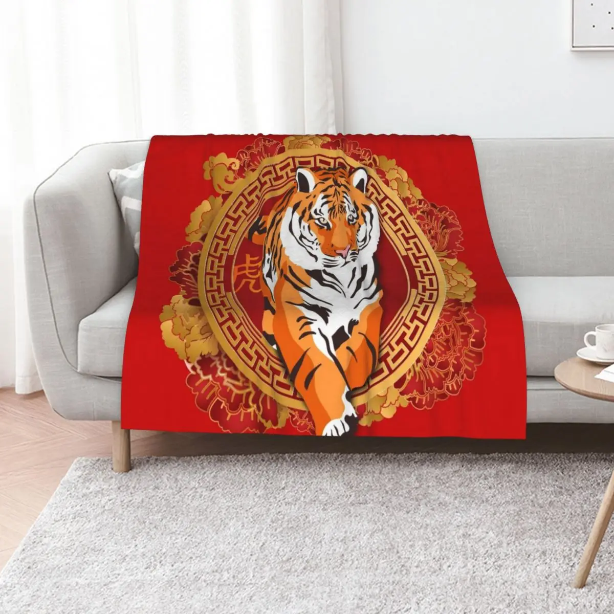 

Year Of The Tiger 2022 a Lunar New Year 2022 Throw Blanket Decorative Beds For Decorative Sofa Luxury Brand Furrys Blankets
