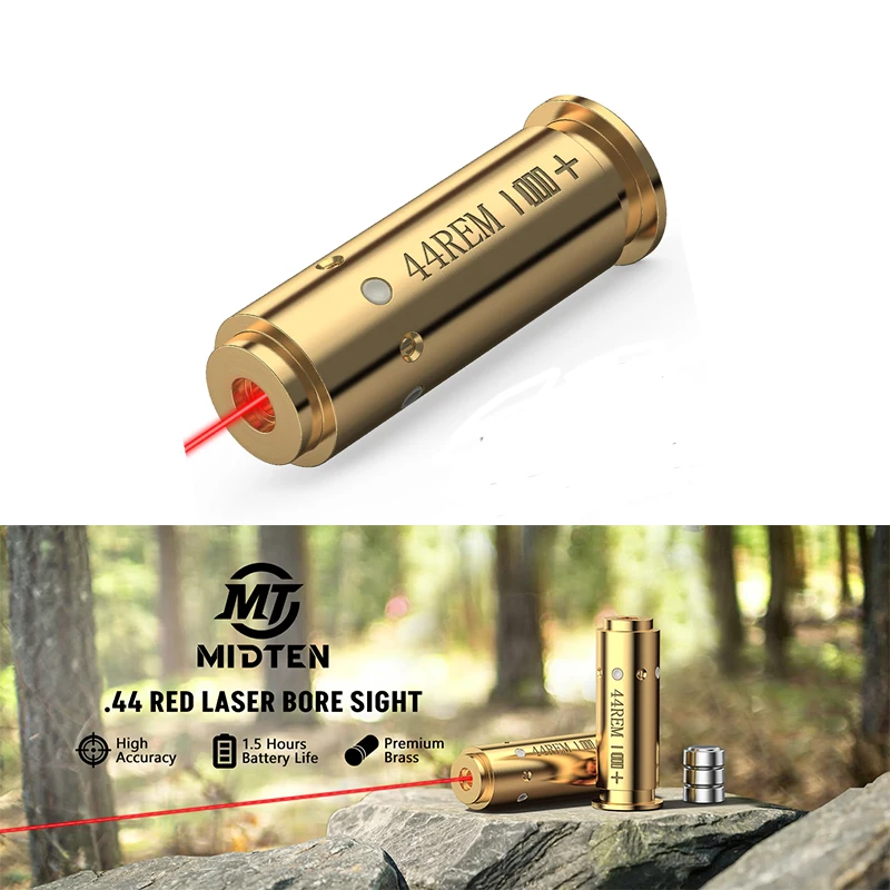 

MidTen Red Laser Bore Sight .44 Chamber Boresighter Airsoft Zeroing Sighting with 6pcs Batteries
