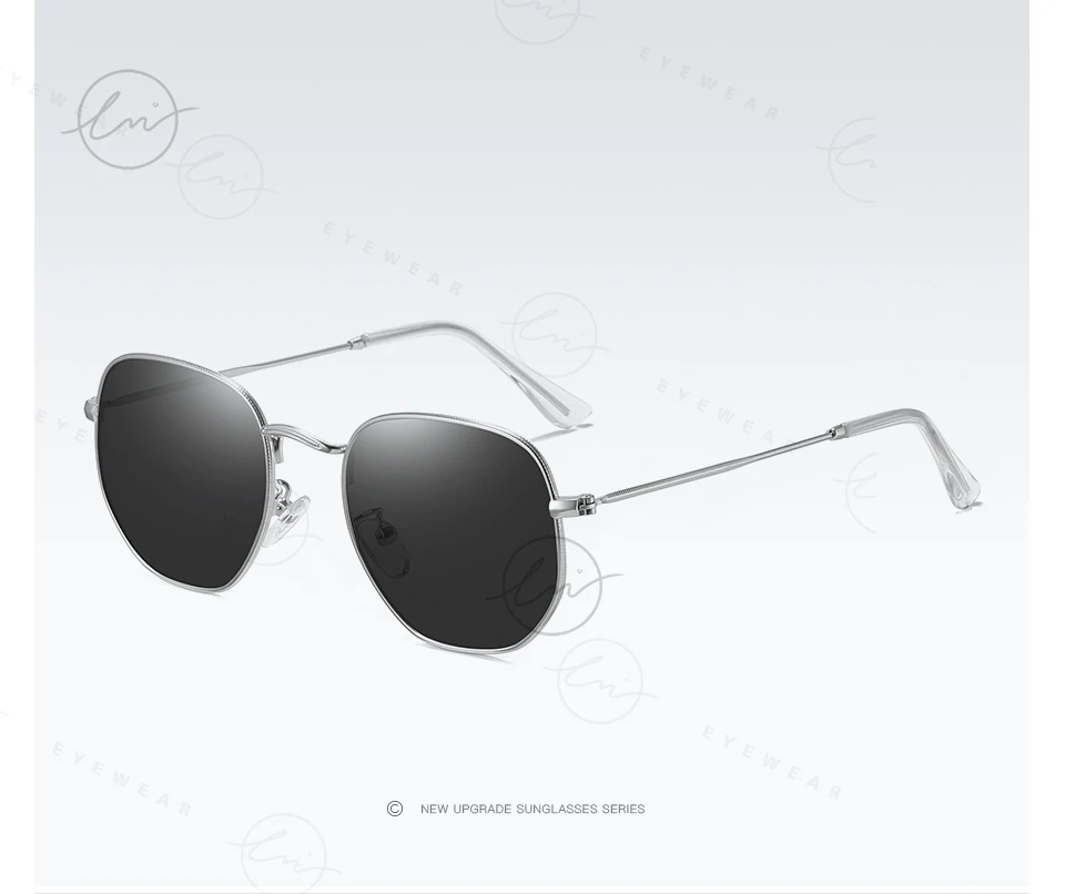 Lm Vintage ultraleichte Legierung kleine Rahmen Sonnenbrille Männer polarisierte Frauen trend ige Spiegel gläser Unisex UV400 Shades Gafas de Sol – Detail 11