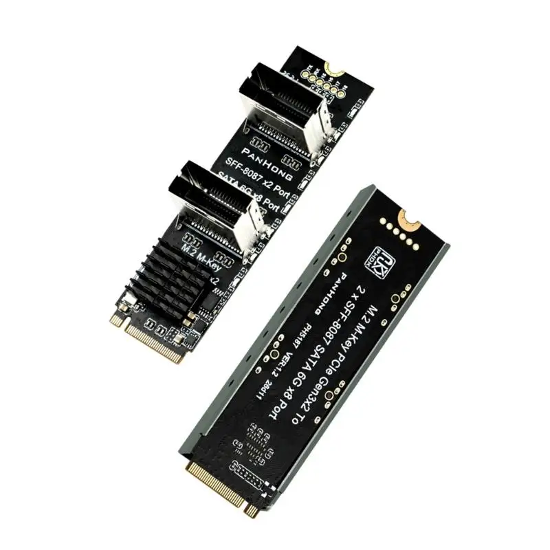 Drive Bay Planning Card for One M.2 Slot, SFF-8087 Storage Layout, M Host Side, Internal Card for Desktop and Archive Builds Use