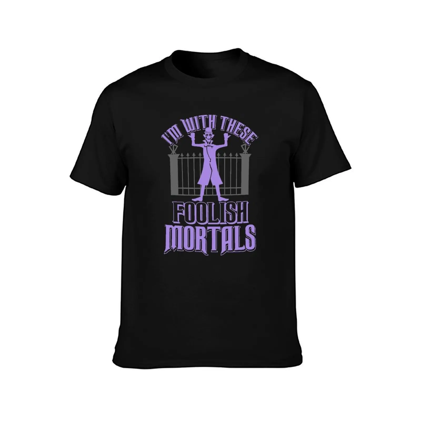 I'm With These Foolish Mortals T-Shirt, Summer Casual Cotton Tee, Oversized Streetwear Tops, Vintage Graphic Print