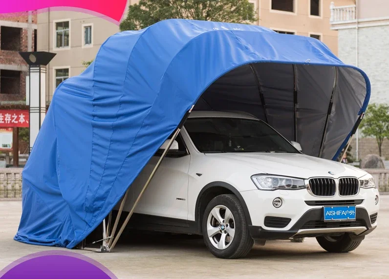 Outdoor parking space awning home folding telescopic mobile garage automatic dust truck hood tent