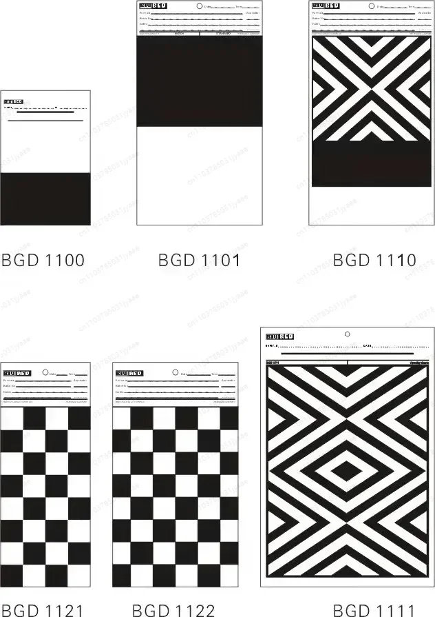 بطاقات اختبار الطلاء، مقياس المعتاد، مقياس الانعكاس الذكي/مقياس طاقة الإخفاء #6