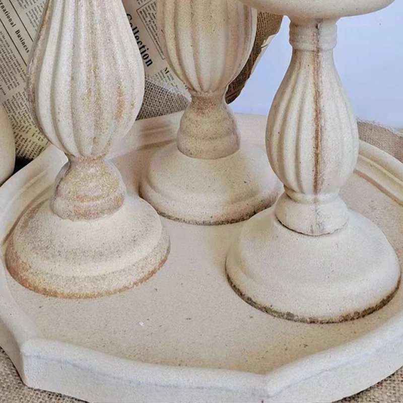 Wood Candle Holder Candlestick for Home Decor Wedding Room Decoration Ornament Boho Vintage Pillar Floor Romantic Candle Holders