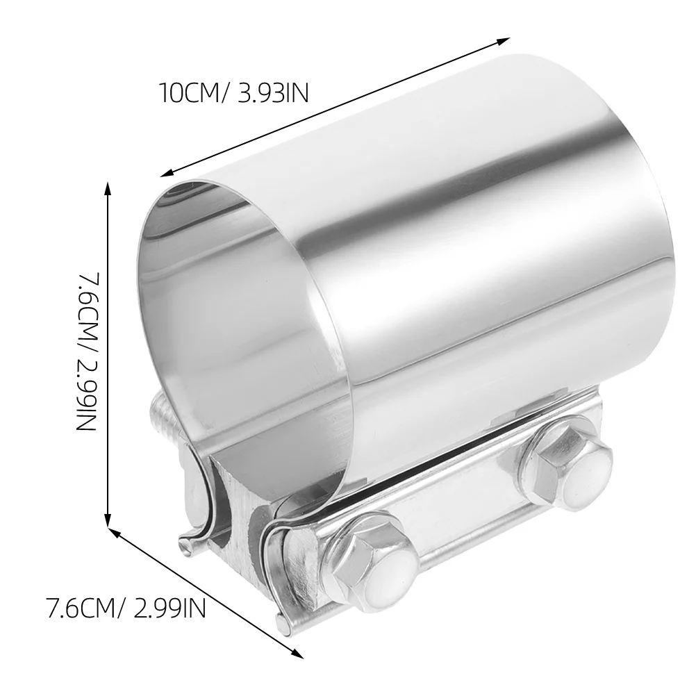 

Stainless Steel Exhaust Clamp Heavy Duty Universal Fit Car Accessories Reduce Noise Easy Installation Exhaust Clamp