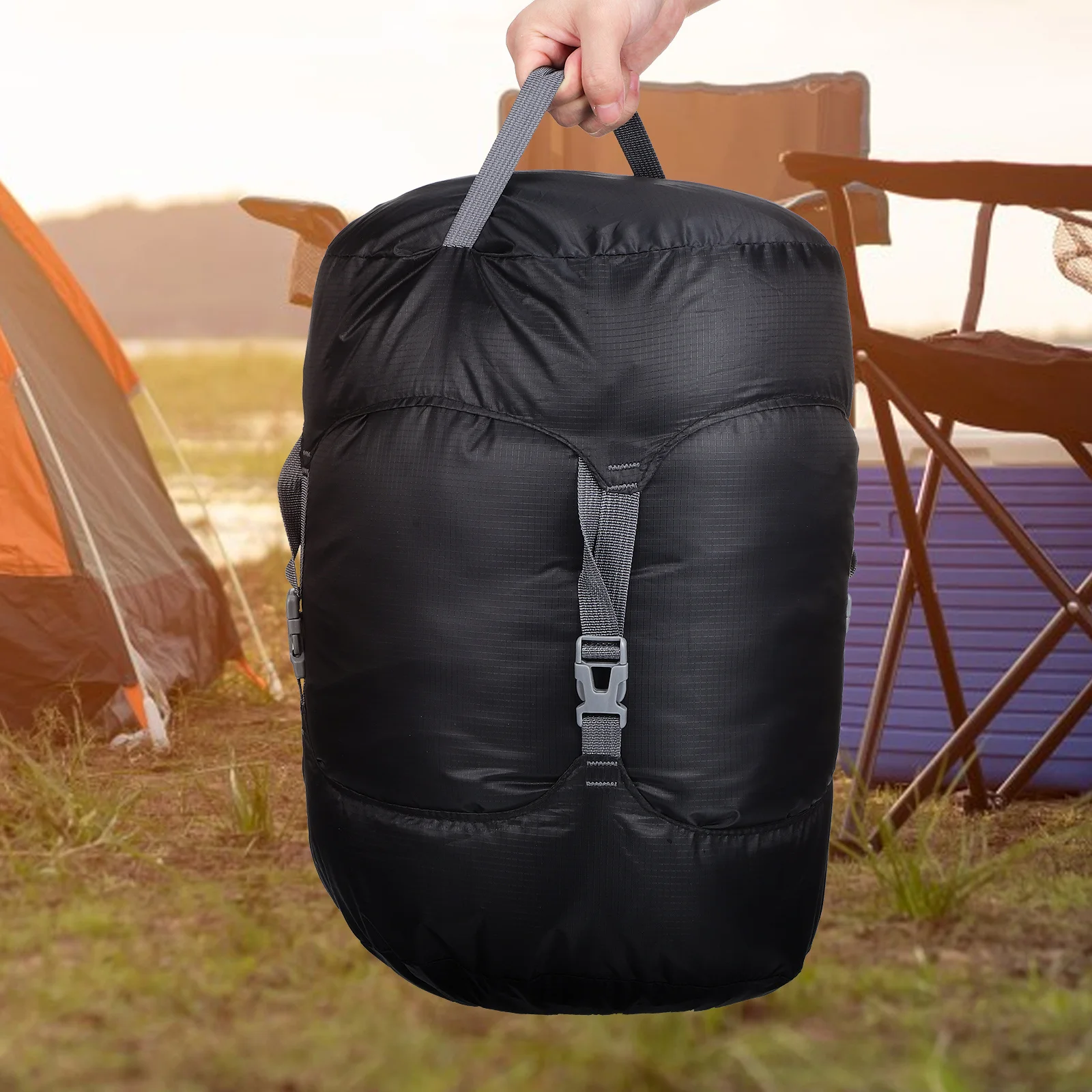 

Extra Large Sleeping Bag Compression Sack Waterproof Tear Resistant Drawstring Adjustable Buckle For Camping Hiking Backpacking