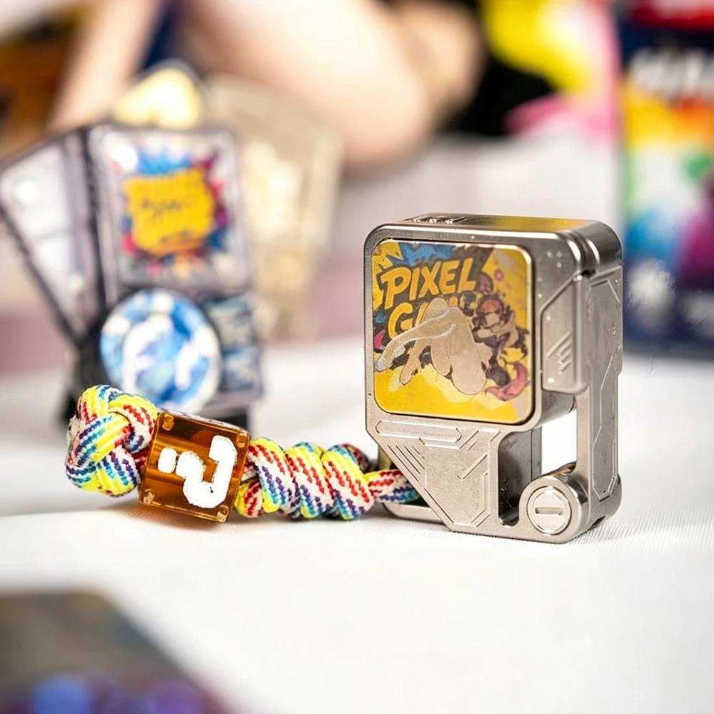 PG EDC Sugar Core Clicking Fidget Toy Titanium Sugar Box Portable Mechanical Catapult Fidget Toys Adults Stress Relief Toy