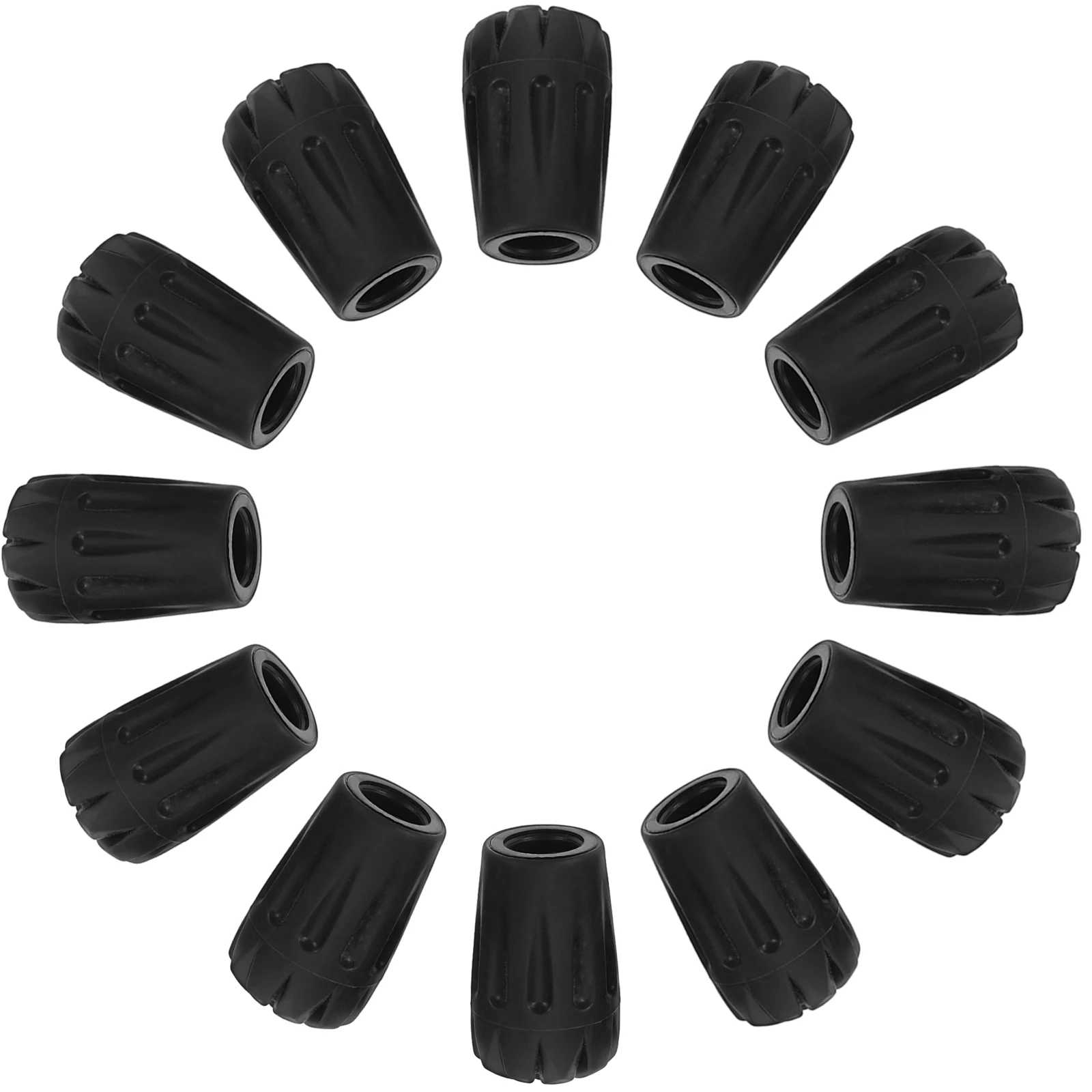 

15pcs Trekking Poles Accessories Durable Nonskid Tips Replacement Hiking Pole Protectors Walking Stick Covers Anti Slip Crutch