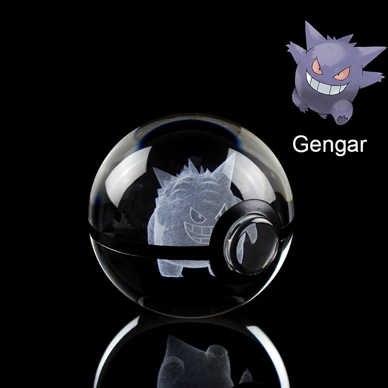 

Pokemon Gengar 8cm crystal ball model popular Pokemon Go game animation peripheral toys monster figurine dropshipping glass ball