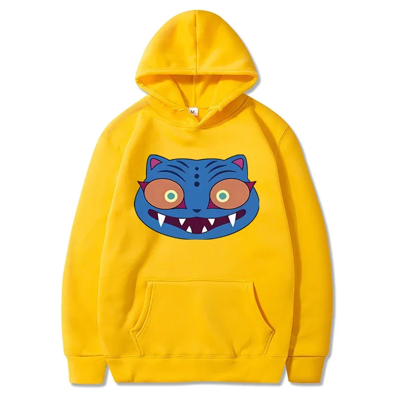 Disfraz de KPop Demon Hunters Derpy Tiger, Sudadera con capucha para Cosplay, jersey de Halloween para chicas jóvenes, Tops de Halloween para niñas KPDH Blue Tiger Huntrix