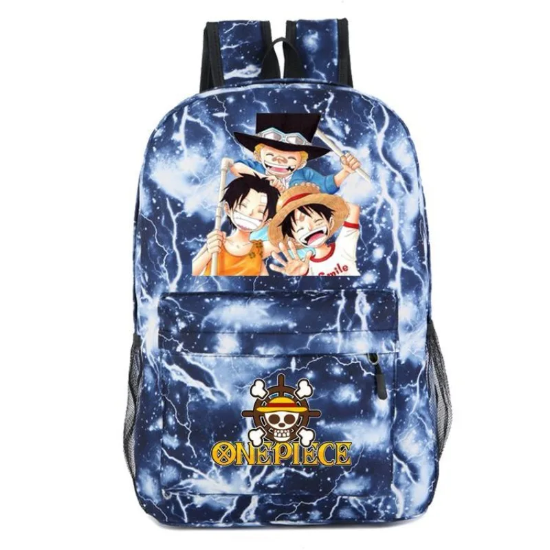 One Piece Straw Hat Pirates Monkey D Lufei Schoolbag Anime Surrounding Male and Female Primary School Students Printed Backpack